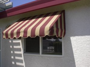 Traditional rigid frame awning