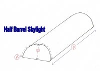 Exterior custom skylight cover half barrel Skylight-sun-block
