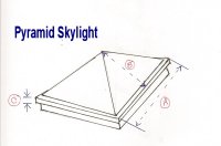 Exterior custom skylight cover pyramid Skylight-sun-block