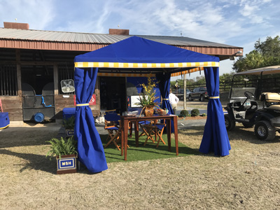 custom canopy curtains Sunbrella