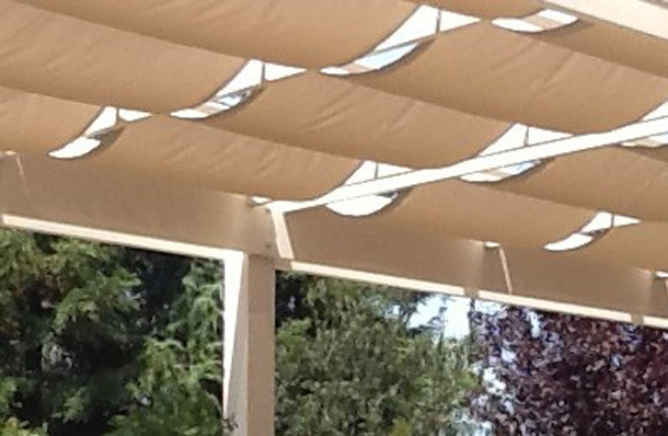 roman shade structure indoor outdoor